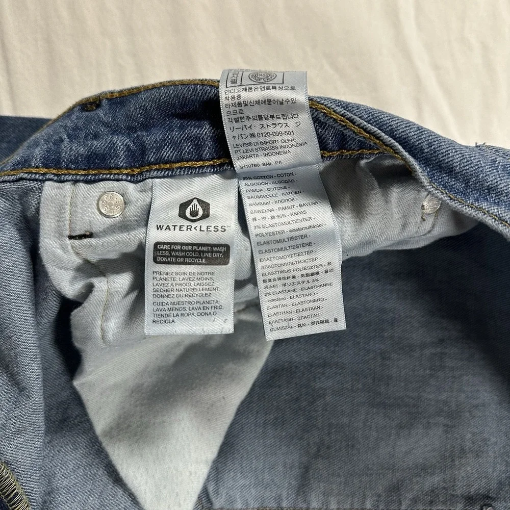 Levis 505 Jeans Mens 40x30 Blue Regular Fit Straight Leg Medium Wash Denim Faded